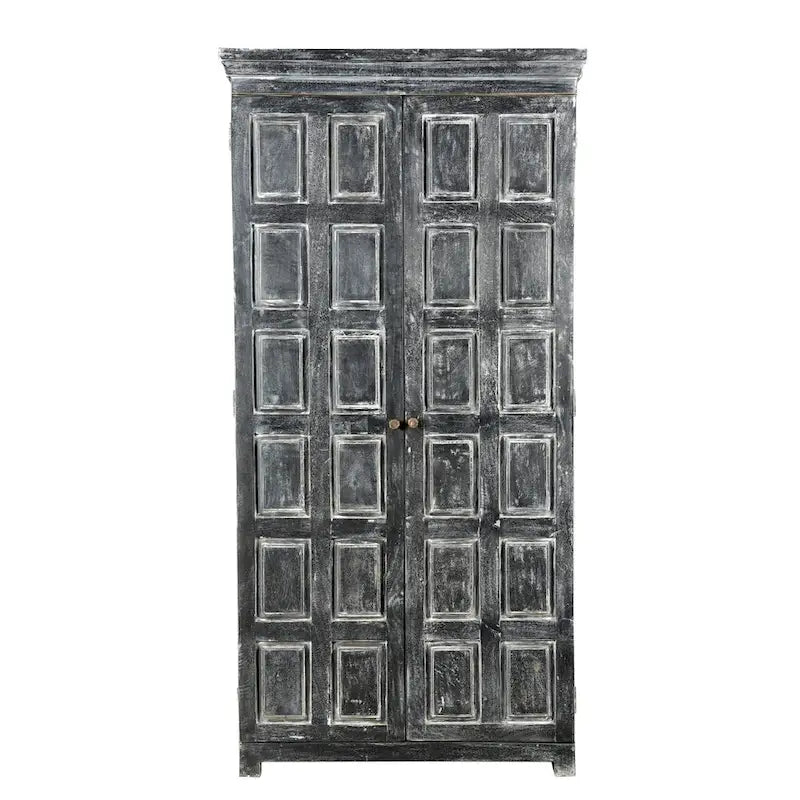 72" Dark Gray Solid Wood Pantry Storage Closet - 36W x 72H x 18D