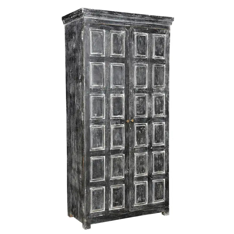 72" Dark Gray Solid Wood Pantry Storage Closet - 36W x 72H x 18D