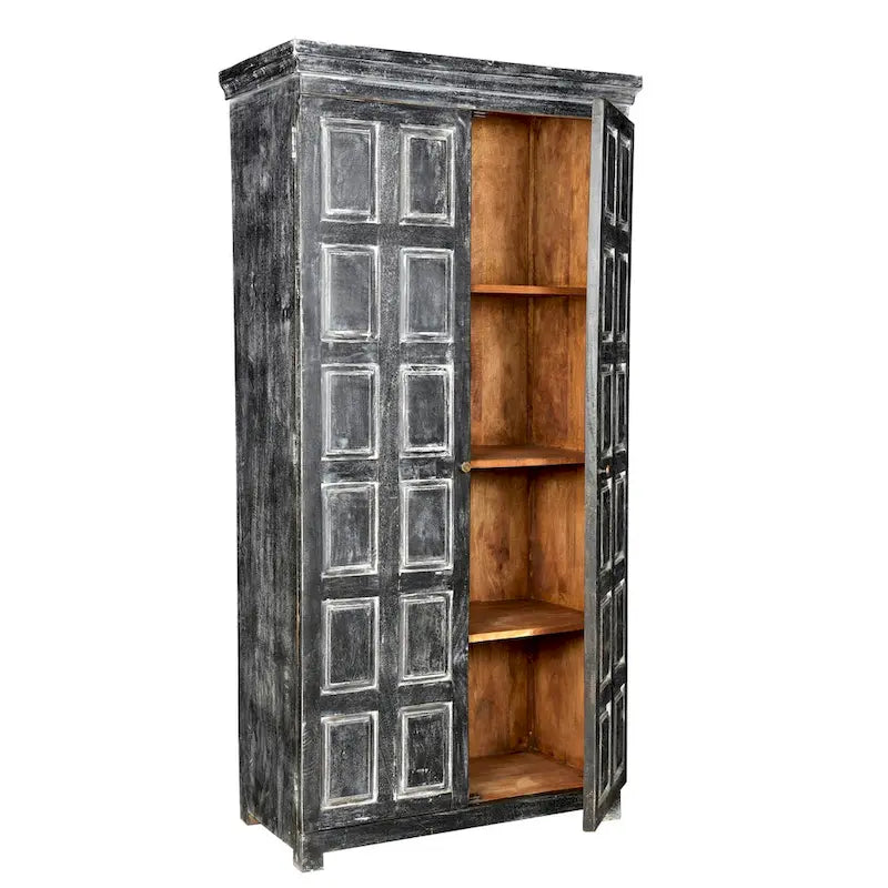 72" Vorratsschrank aus dunkelgrauem Massivholz - 36B x 72H x 18T