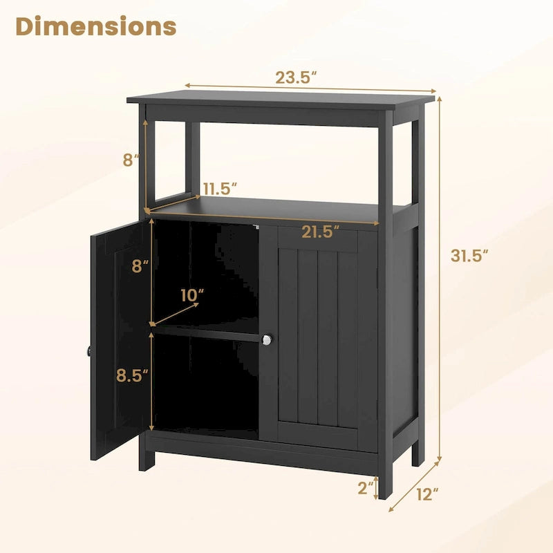 Bad Hochschrank, freistehend, mit 2 Türen