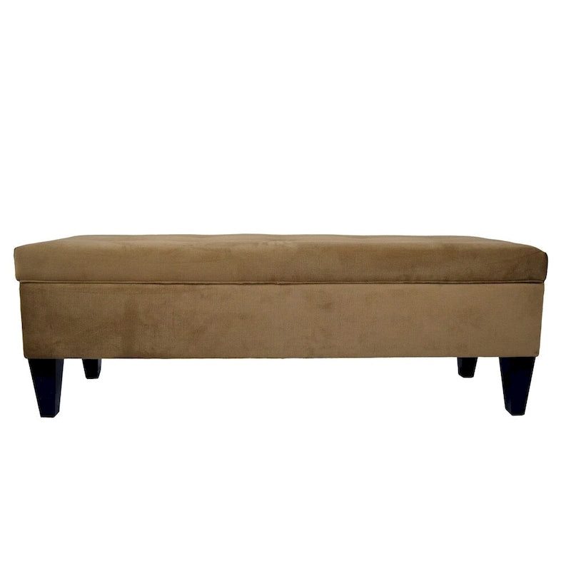10-Button Tufted Long Storage Bench Ottoman