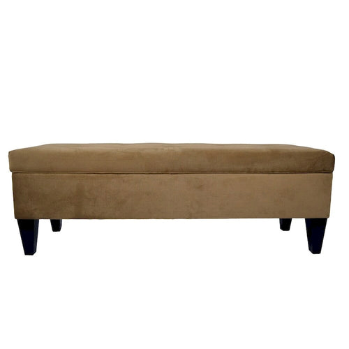 10-Button Tufted Long Storage Bench Ottoman