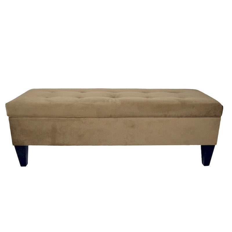 10-Button Tufted Long Storage Bench Ottoman