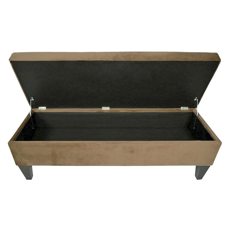 10-Button Tufted Long Storage Bench Ottoman