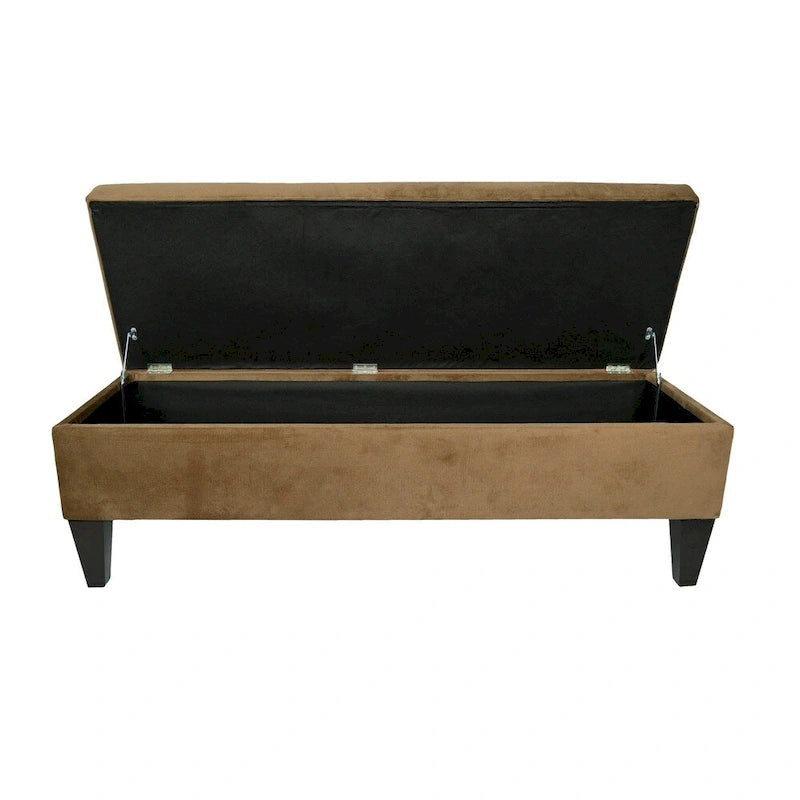 10-Button Tufted Long Storage Bench Ottoman