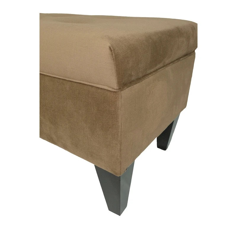 10-Button Tufted Long Storage Bench Ottoman