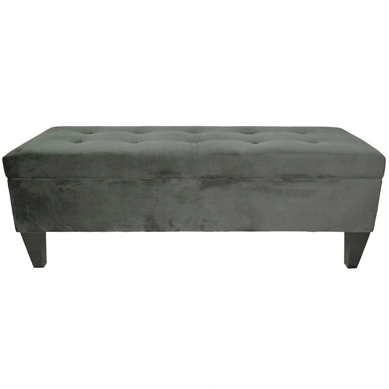 10-Button Tufted Long Storage Bench Ottoman