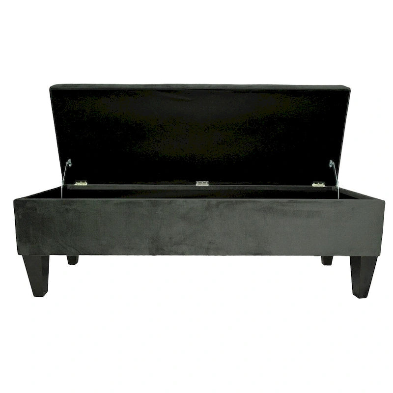 10-Button Tufted Long Storage Bench Ottoman