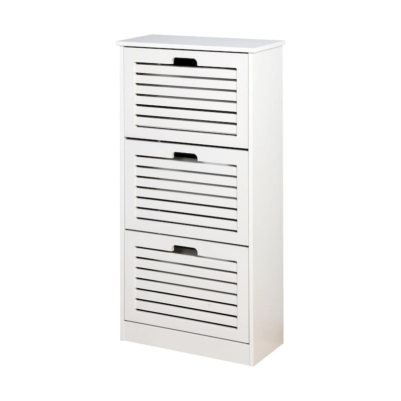 Holzschuhschrank für den Flur, weißer Schuhschrank