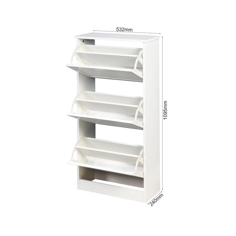 Holzschuhschrank für den Flur, weißer Schuhschrank