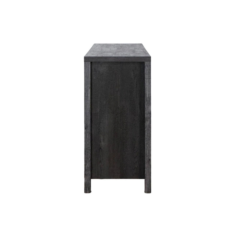 Sideboard-Aufbewahrungsschrank, 120 cm breit, mit zwei Schränken, zwei Schubladen, zwei offenen Regalfächern