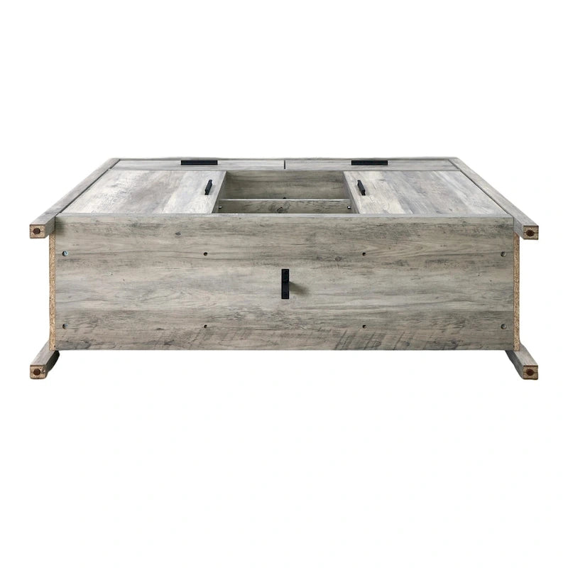 Sideboard-Aufbewahrungsschrank, 120 cm breit, mit zwei Schränken, zwei Schubladen, zwei offenen Regalfächern