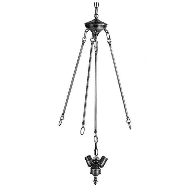 27" Three Rod Three Light Inverted Cluster