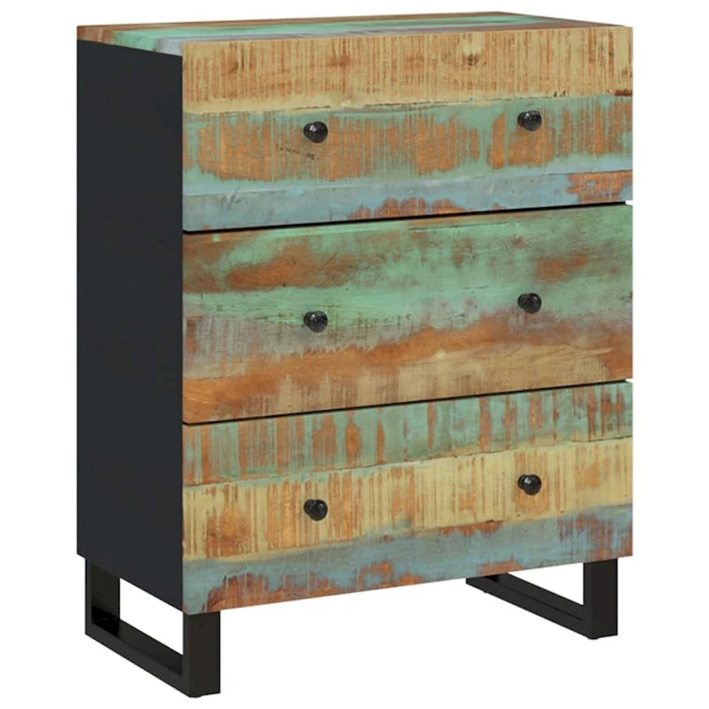 Industrieller Holzschrank, Aufbewahrung, Akzent, Sideboard, Konsole mit Schubladen