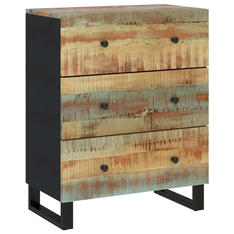 Industrieller Holzschrank, Aufbewahrung, Akzent, Sideboard, Konsole mit Schubladen