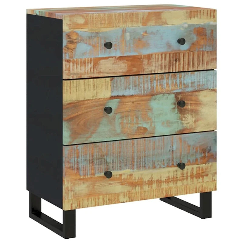 Industrieller Holzschrank, Aufbewahrung, Akzent, Sideboard, Konsole mit Schubladen