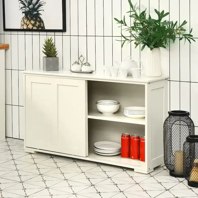 Antique Stackable Kitchen Storage Sideboard with Height Adjustable Shelf - 42 x 13 x 23.5 (L x W x H)