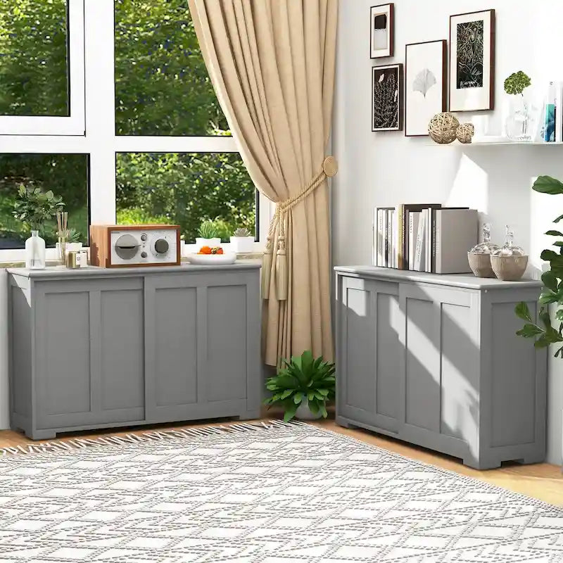 Antikes stapelbares Küchen-Sideboard mit höhenverstellbarem Regal – 42 x 13 x 23,5 (L x B x H)