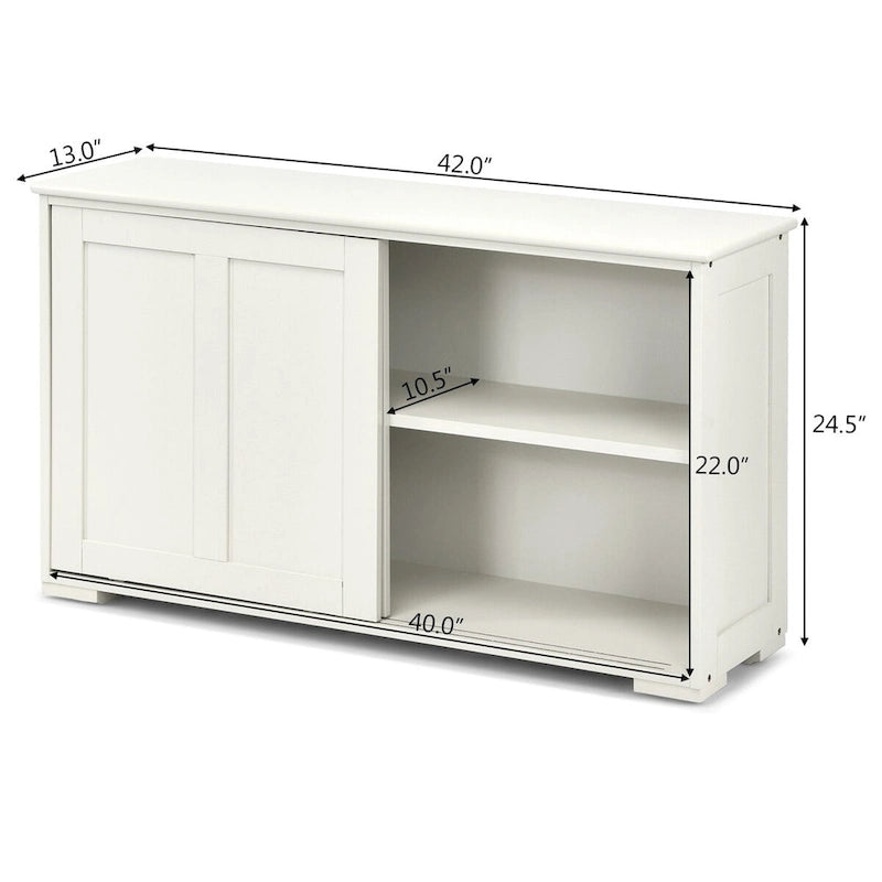 Antikes stapelbares Küchen-Sideboard mit höhenverstellbarem Regal – 42 x 13 x 23,5 (L x B x H)
