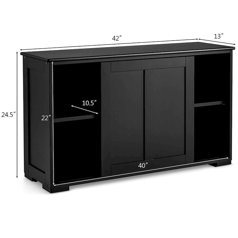 Antikes stapelbares Küchen-Sideboard mit höhenverstellbarem Regal – 42 x 13 x 23,5 (L x B x H)