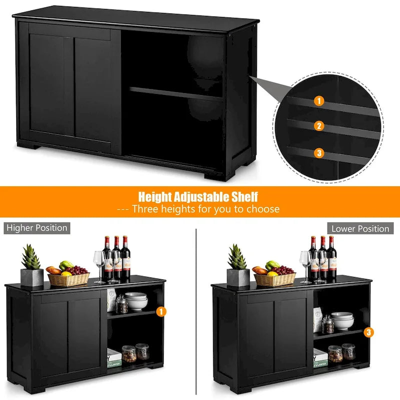 Antikes stapelbares Küchen-Sideboard mit höhenverstellbarem Regal – 42 x 13 x 23,5 (L x B x H)