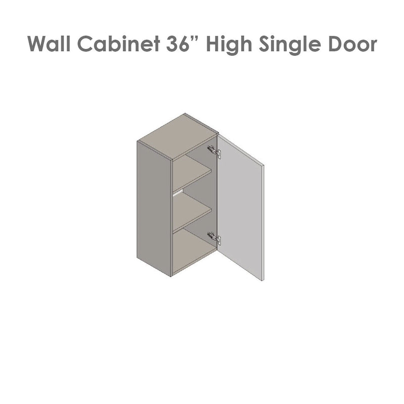 Wandschrank 9x36 Einzeltür Grau - 9x36x12