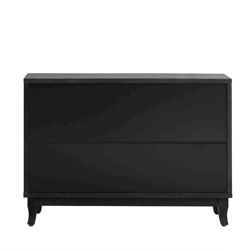 Sideboard mit Glastüren, verspiegelter Anrichtenschrank mit 3 Türen