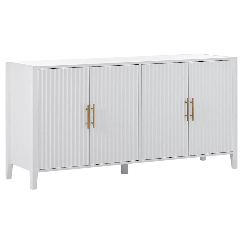 Akzent-Sideboard Holzschrank mit Metallgriffen