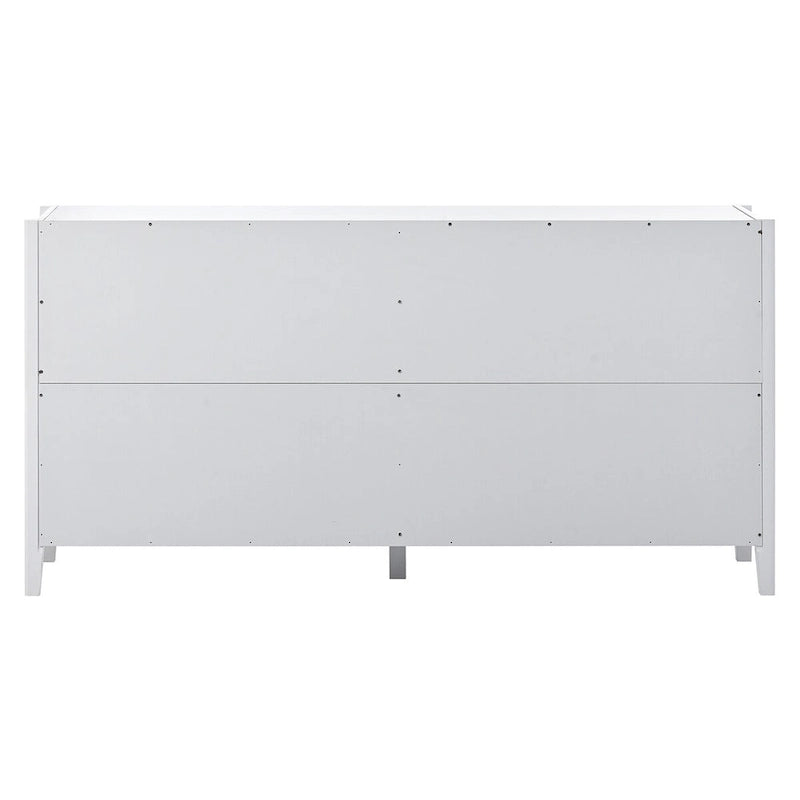 Akzent-Sideboard Holzschrank mit Metallgriffen