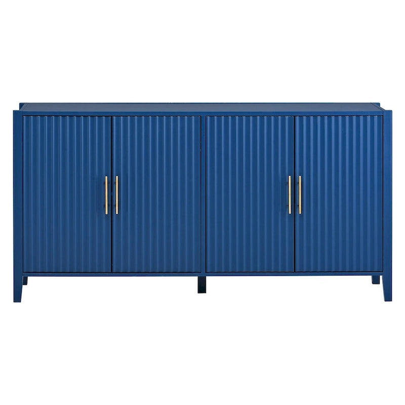 Akzent-Sideboard Holzschrank mit Metallgriffen