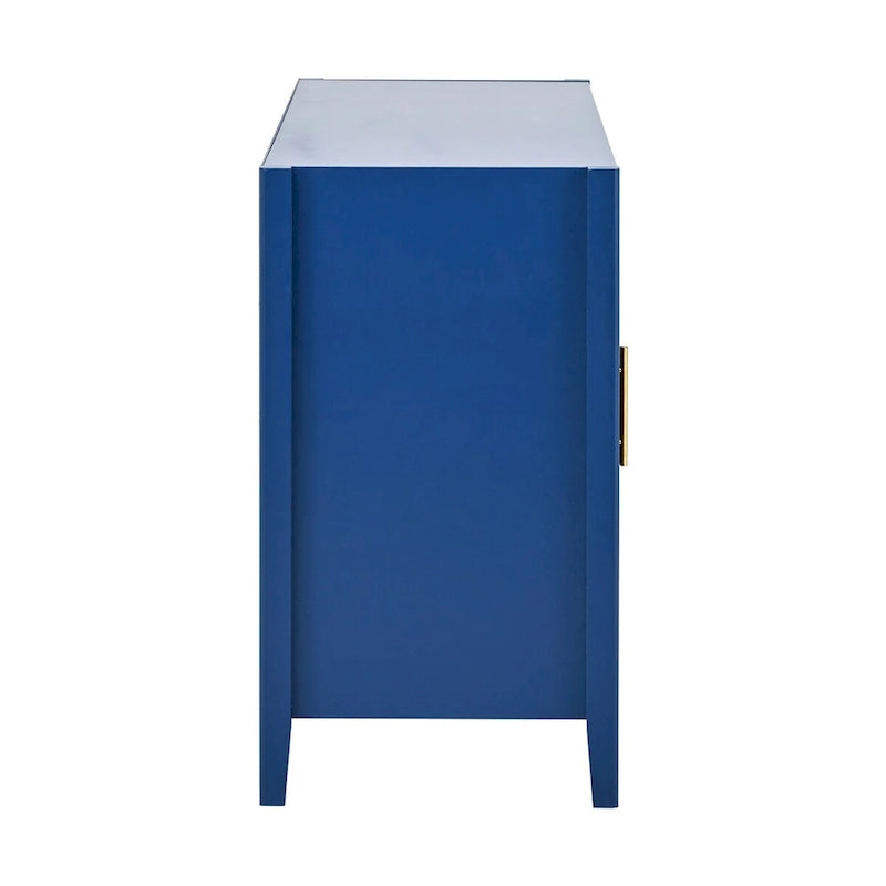 Akzent-Sideboard Holzschrank mit Metallgriffen