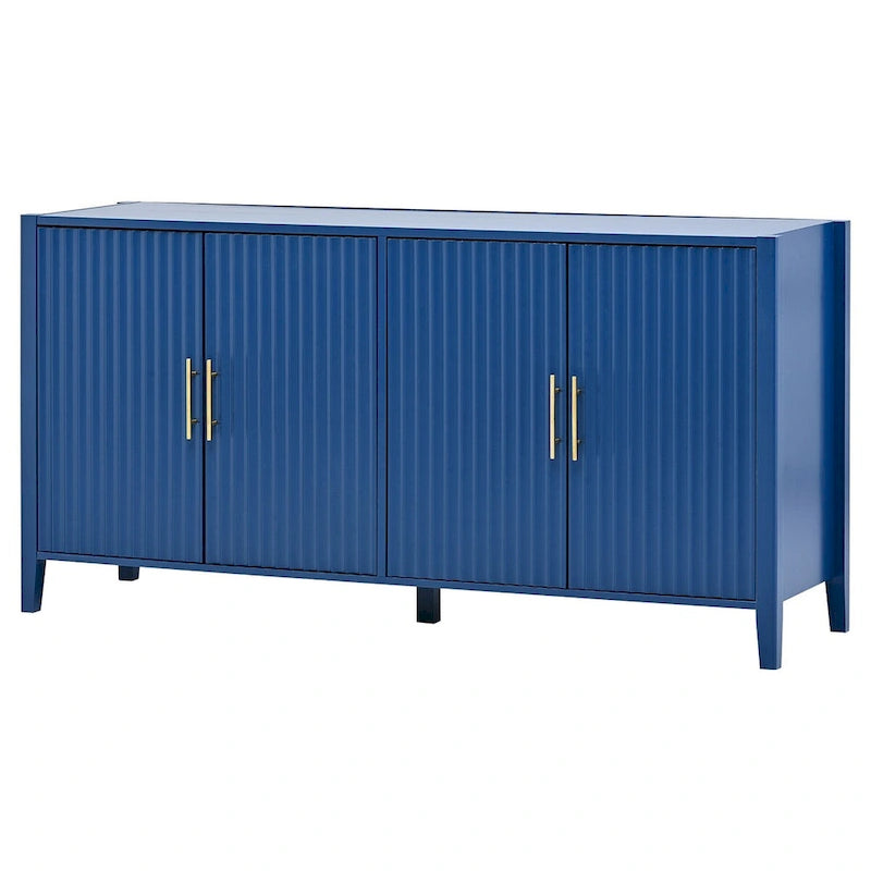 Akzent-Sideboard Holzschrank mit Metallgriffen