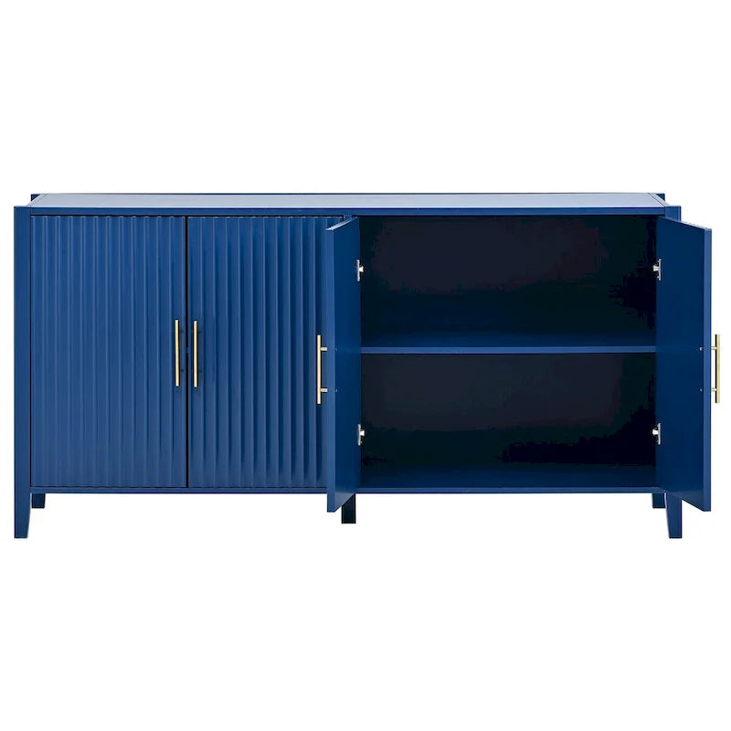 Akzent-Sideboard Holzschrank mit Metallgriffen
