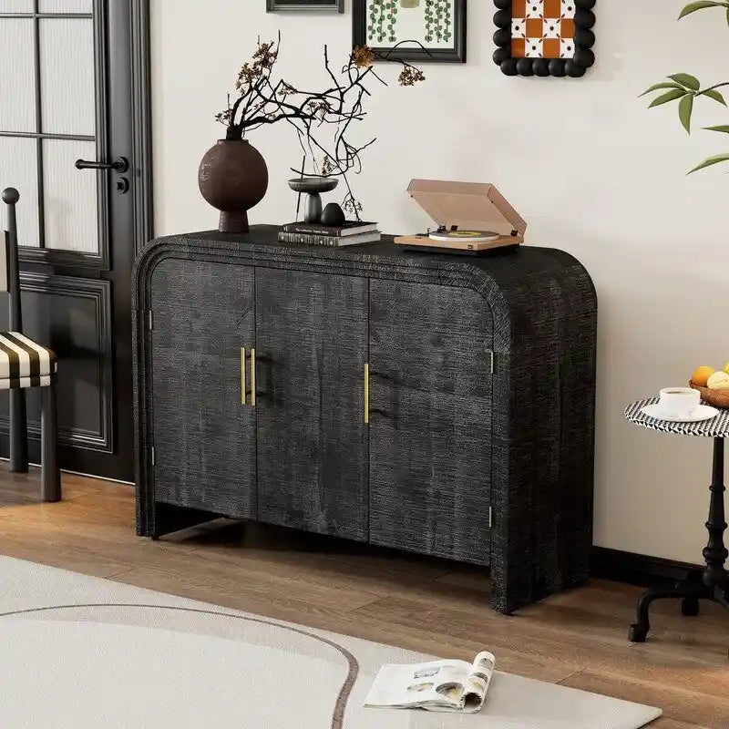 47.2W Sideboard mit goldenen Griffen und verstellbaren Einteilern - N/A