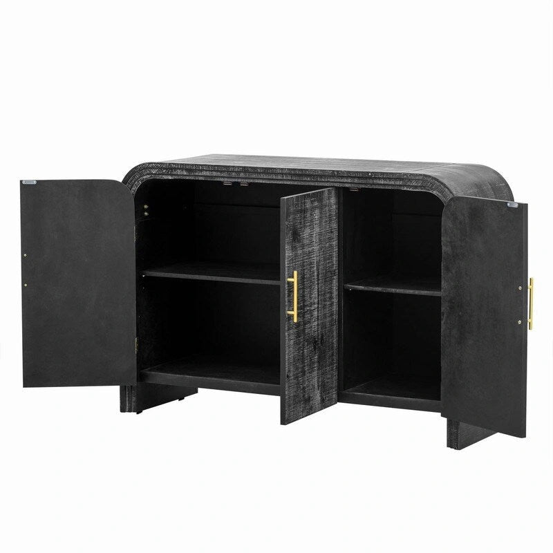 47.2W Sideboard mit goldenen Griffen und verstellbaren Einteilern - N/A