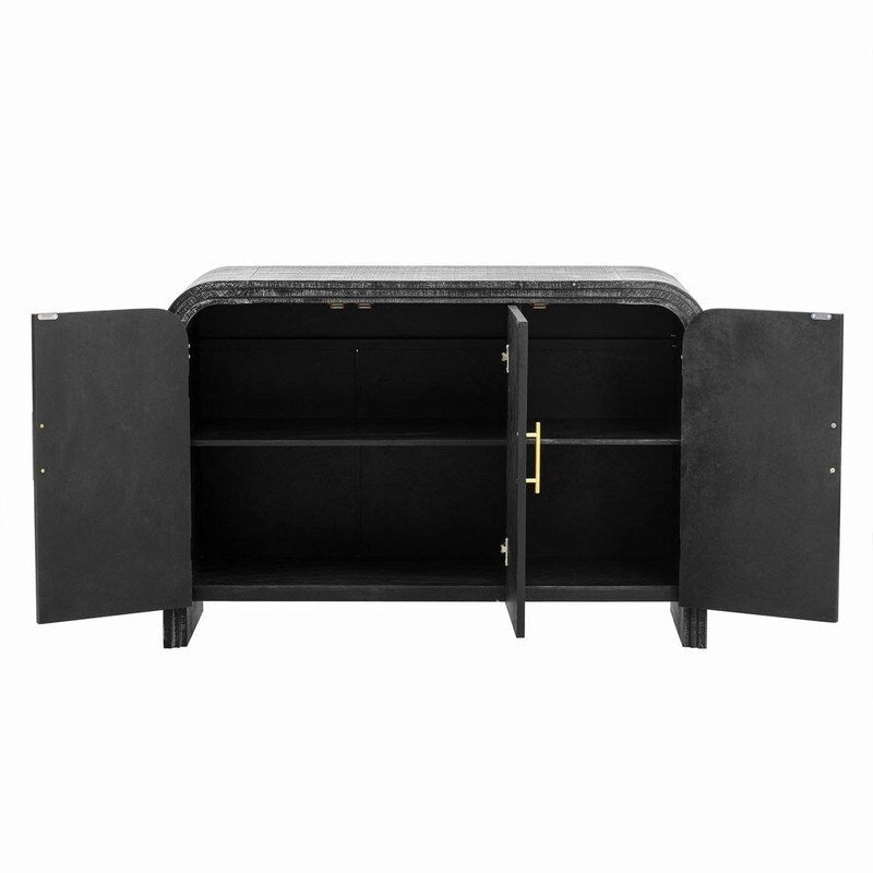 47.2W Sideboard mit goldenen Griffen und verstellbaren Einteilern - N/A