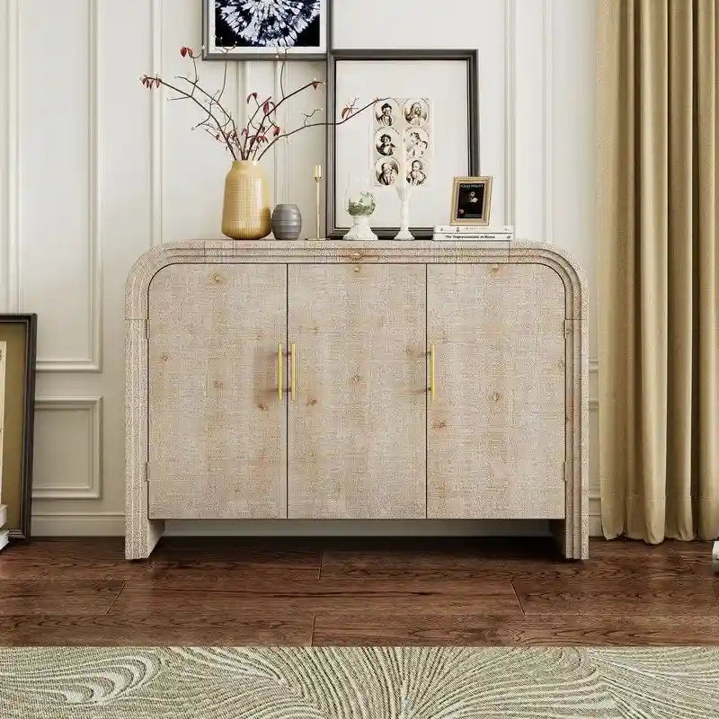 47.2W Sideboard mit goldenen Griffen und verstellbaren Einteilern - N/A