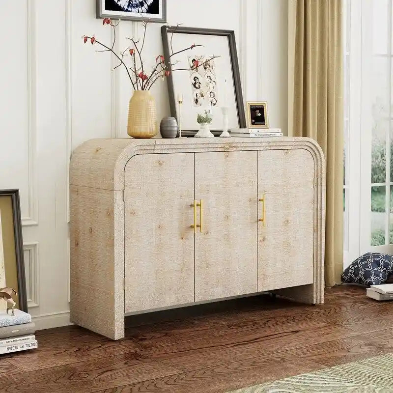 47.2W Sideboard mit goldenen Griffen und verstellbaren Einteilern - N/A