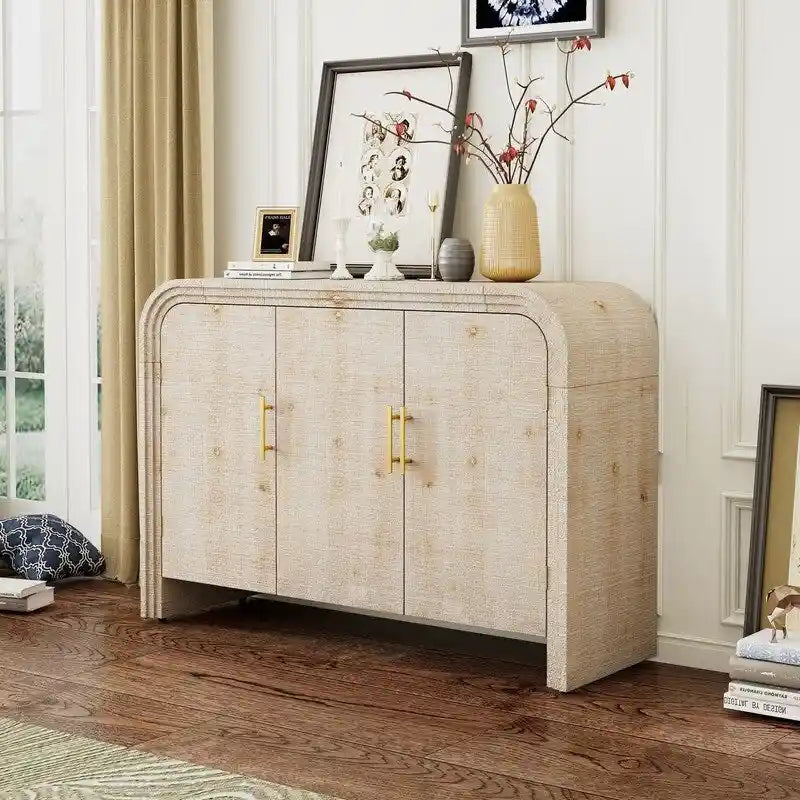 47.2W Sideboard mit goldenen Griffen und verstellbaren Einteilern - N/A