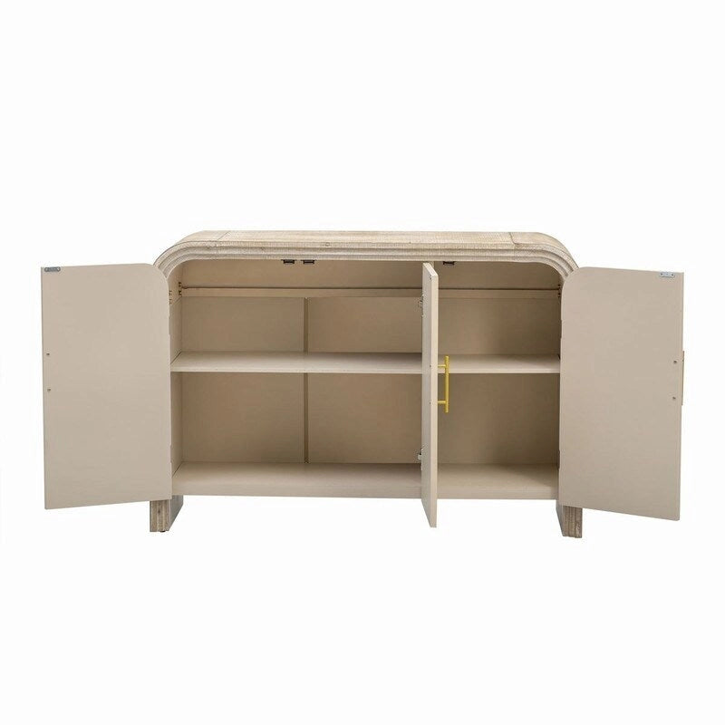 47.2W Sideboard mit goldenen Griffen und verstellbaren Einteilern - N/A