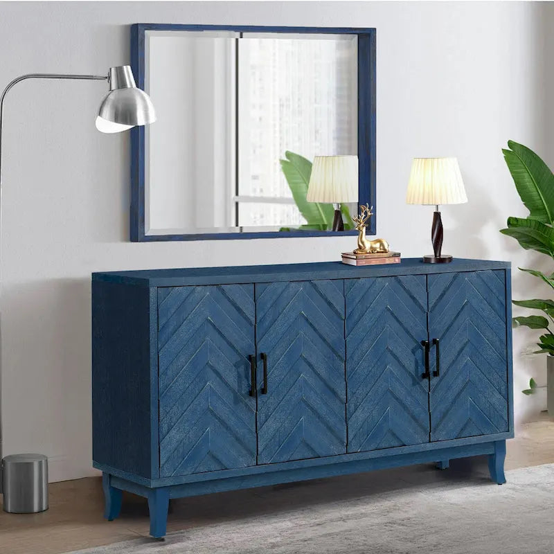 Akzentschrank mit 4 Holztüren