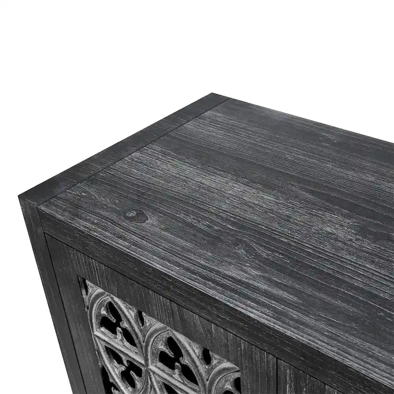 Hollow Four Door Antique Cabinet,American Country Style