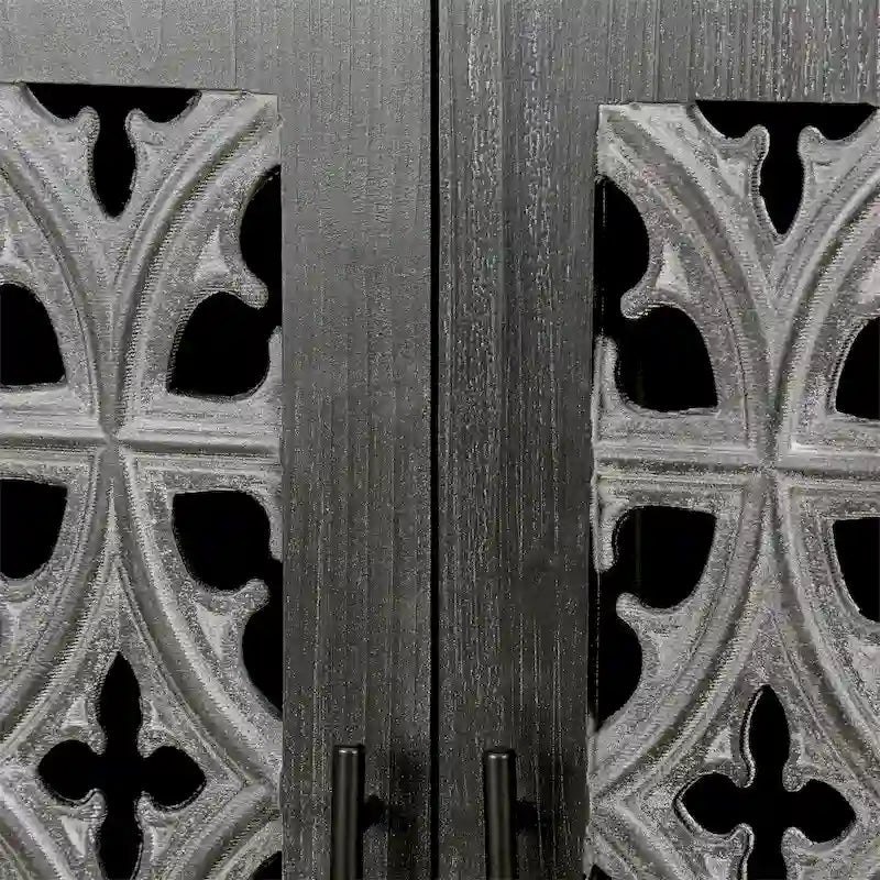 Hollow Four Door Antique Cabinet,American Country Style