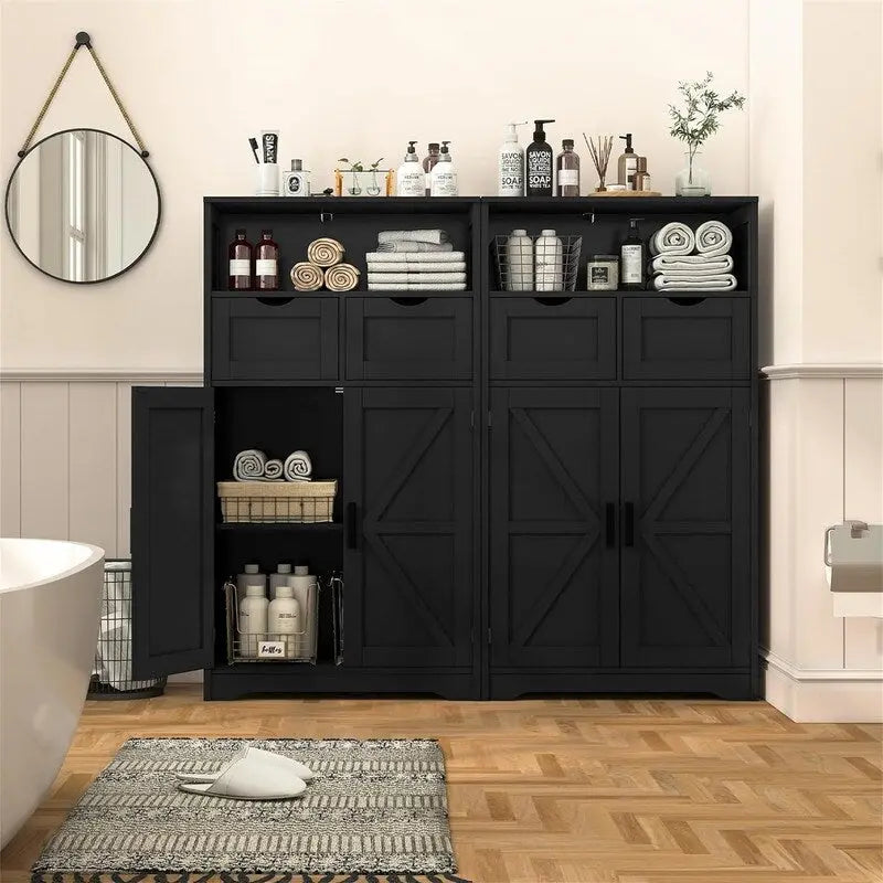 Bodenschrank mit 2 Türen, 2 Schubladen - 11.4T x 23.6B x 42.7H