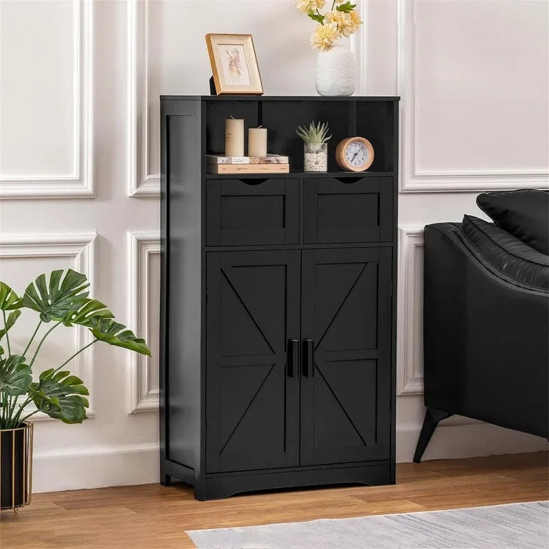 Bodenschrank mit 2 Türen, 2 Schubladen - 11.4T x 23.6B x 42.7H
