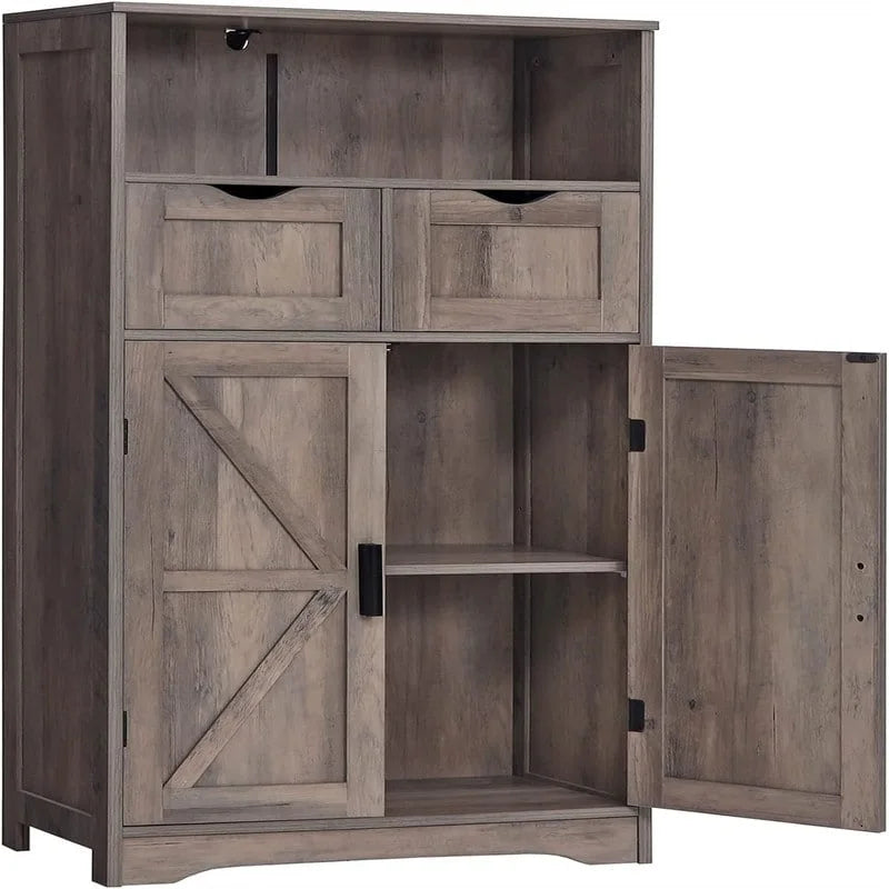Bodenschrank mit 2 Türen, 2 Schubladen - 11.4T x 23.6B x 42.7H