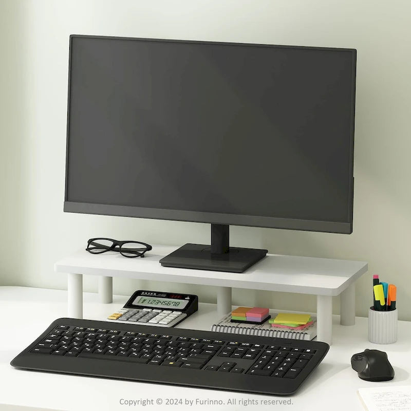 Monitor Riser Stand, White/White