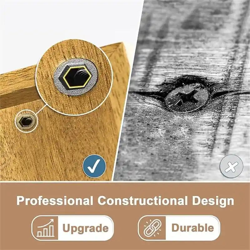 Sitzbank 2-stöckig Holz Schwerlast - 30T x 80B x 42H