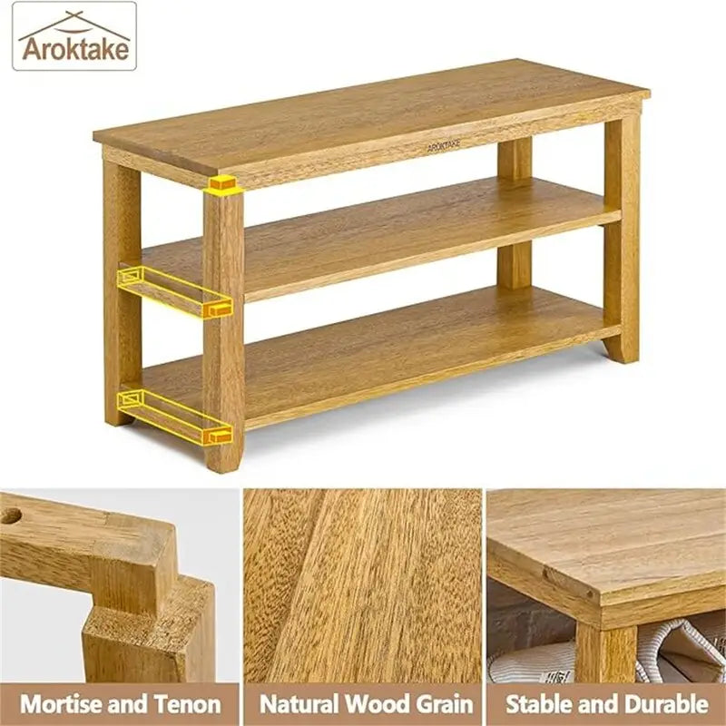 Sitzbank 2-stöckig Holz Schwerlast - 30T x 80B x 42H