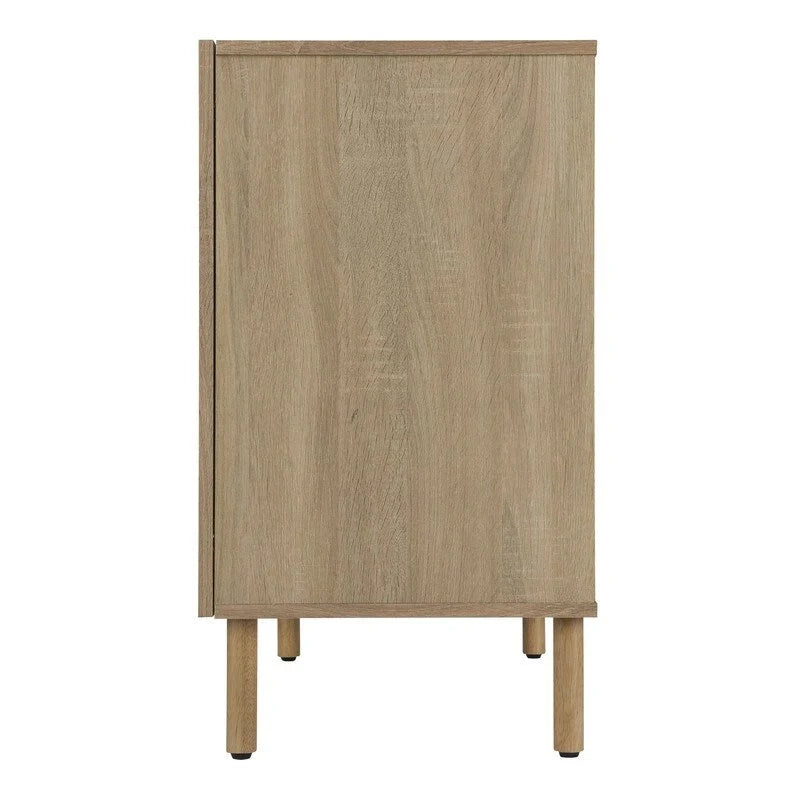 Black and Light Brown 2-Door Cabinet